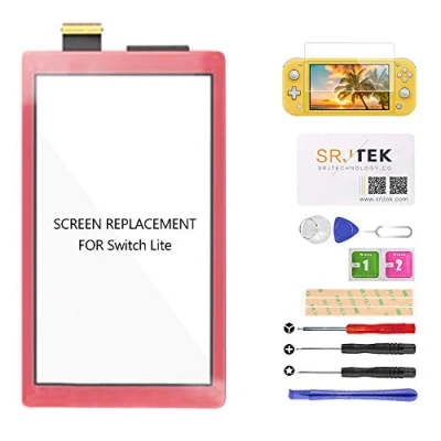 Image of SRJTEK Screen Replacement for Switch Lite 2019 Touch Digitizer Glass Assembly Kits(Not Lcd Screen) (Pink)