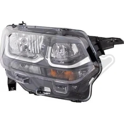 Image of SU001B1699 Headlights DIEDERICHS 6696080 right H7/H1, W21/5W Halogen for hand traffic