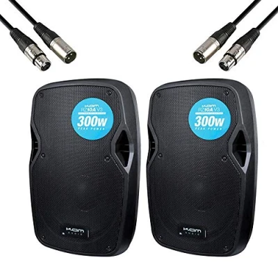 Image of 2x Kam RZ10A Active 10&quot; Speaker DJ Sound System PA 600W