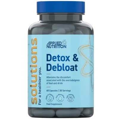 Image of Applied Nutrition Solutions Detox &amp; Debloat Vegan Capsules with Activated Charcoal, Milk Thistle Dandelion Root Extract Reduces Bloating Supports Liver Health (60 30 Servings)