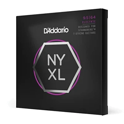 Image of D&#039;Addario Guitar Strings NYXL Electric NYXL09564SB Unrivaled Strength, Tuning Stability, Enhanced Mid Range For 7 String Guitars 9.5 64 Custom Light Strandberg