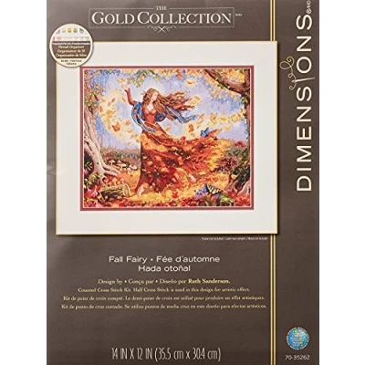 Image of Dimensions D70 35262, Fall Fairy, Gold, 36 x 30 cm
