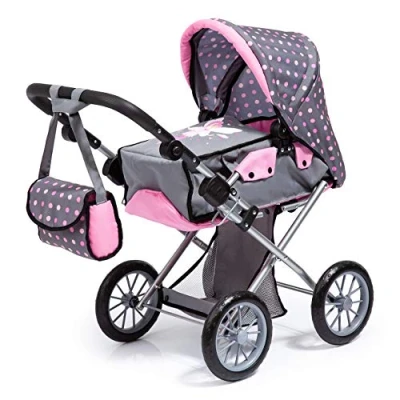Image of Dolls pram City Star stroller foldable adjustable, removable carrycot, convertible