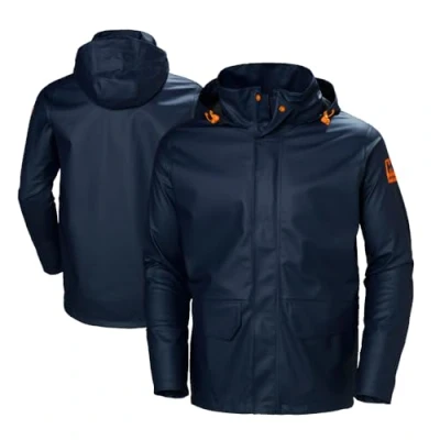 Image of Helly Hansen Workwear Men&#039;s Gale Waterproof Rain Jacket, Navy, XL