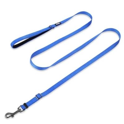 Image of Hyhug Pets Upgraded Adjustable Length Lead with Durable Use Nylon and Super Soft Neoprene lined Handle for Pup Dogs. (Small, Royal Blue)