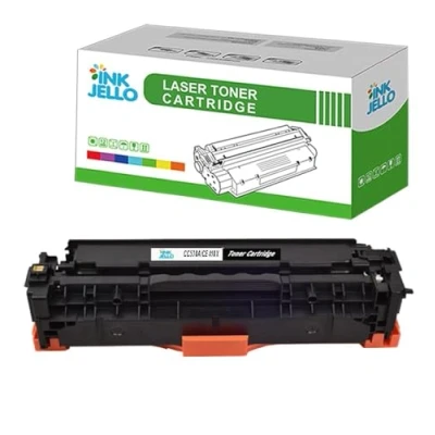 Image of InkJello Toner Cartridge For Printer, Compatibile with HP Colour LaserJet CM2320 CM2320fxi CM2320n CM2320nf CP2020 CP2025 CP2025dn CP2025n CC530A (Black, 1 Pack)