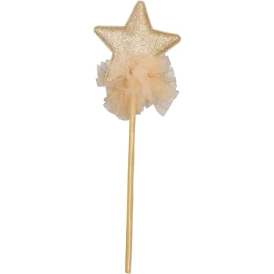 Image of PRETEND TO BEE Star, Fancy Dress Costume Accessory for Kids, Children, Gold Wand, 3+