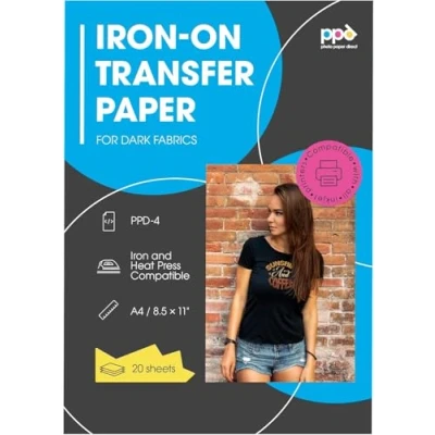 Image of PPD Inkjet Premium T Shirt Transfer Paper A4 for Dark Fabric x 20 Sheets 4