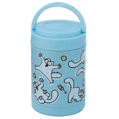 Image of Puckator Simon&#039;s Cat 2021 500ML Insulated Reusable Stainless Steel Hot and Cold Lunch Pot