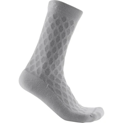 Image of CASTELLI 4517546 870 SFIDA 13 SOCK Socks Women&#039;s SILVER GRAY/WHITE Size L/XL