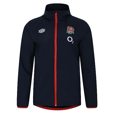 Image of 2023 2024 England Rugby Shower Jacket (Navy), Small 35 37&quot; Chest