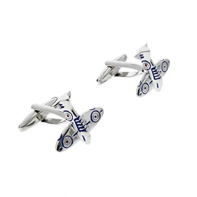 Image of Zac&#039;s Alter Ego Spitfire Fighter Plane Cufflinks in Gift Box