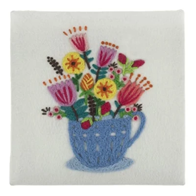 Image of Trimits Needle Felting Frame Kit, Bouquet, 20.3 x 20.3cm (8 8in)