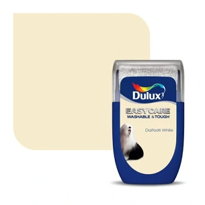Image of Dulux Easycare Washable &amp; Tough Tester Paint, Daffodil White, 30 ml