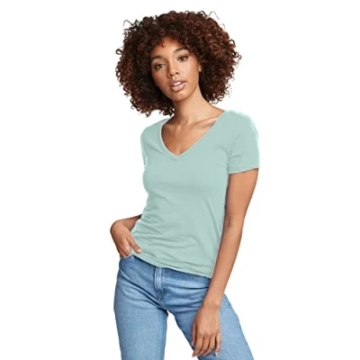 Image of Next Level NL1540 Women&#039;s Lightweight V Neck Jersey T Shirt Mint N1540 M