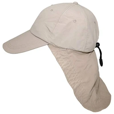 Image of MFH Sahara Cap with Long Neck Guard, Khaki