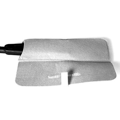 Image of Extreme Heat Protection Safety Mat with Storage Pouch for GHD Hair Straighteners and Tongs etc (Silver)