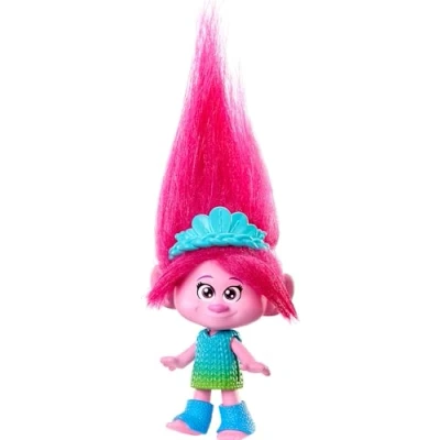 Image of Mattel Trolls Band Together Queen Poppy Small Doll with Removable Outfit &amp; Plush Hair, Toys Inspired by the Movie, HNF06
