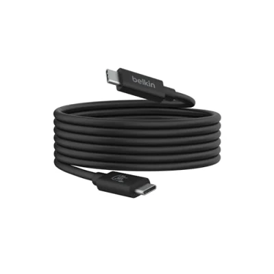 Image of Belkin Connect USB4 Cable (6.6ft Power Cable), USB C to w/ 240W Delivery + 20Gbps Compliant Cable, Compatible with MacBook, Windows, Chromebook, &amp; More