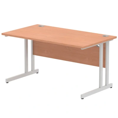 Image of Impulse Cantilever 1400 Rectangle Desk Beech I000284