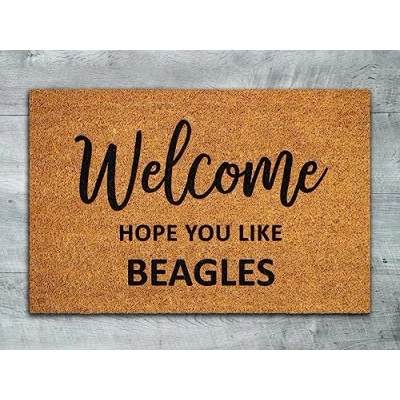Image of Ensound Beagles Welcome Out Door Mat,Hope You Like Mats,Funny Doormat,Welcome Mats 36x24 Inch