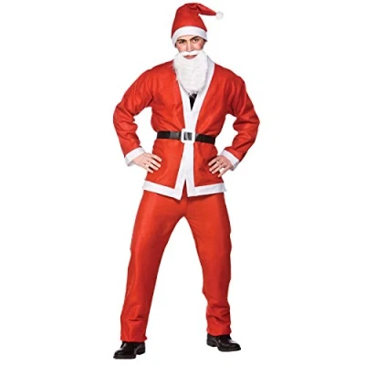 Image of Wicked Costumes Mens 5 Piece Santa Suit Fancy Dress Costume One Size