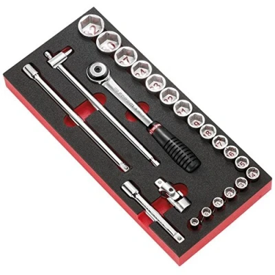 Image of FACOM MODM.S1A 6 Point Socket and Accessories Foam Module, 1/2&quot; Size