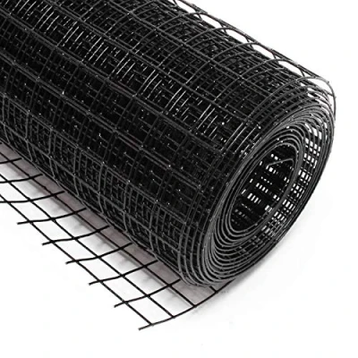 Image of Black Wire Mesh 19x19mm Squares 5m Roll, 100cm Width, made of Galvanised PVC Coated Steel