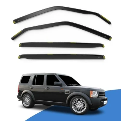 Image of Edgevisors Wind Deflectors Set Fits: Land Rover Discovery MK3 2004 2009 5 Door SUV 4pc