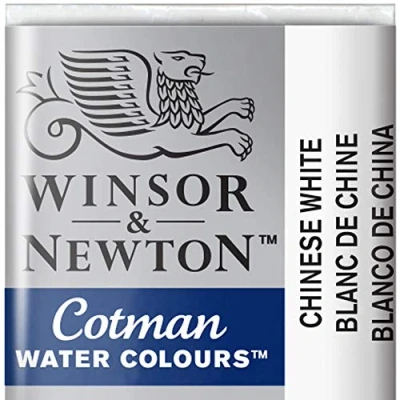 Image of Winsor &amp; Newton Cotman Watercolour Paint Half Pan Chinese White 150