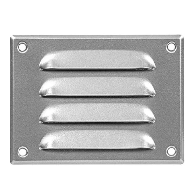 Image of 140x105mm / 6x4&quot; inch Grey Metal Air Vent Grille Cover with Insect Mesh Ventilation