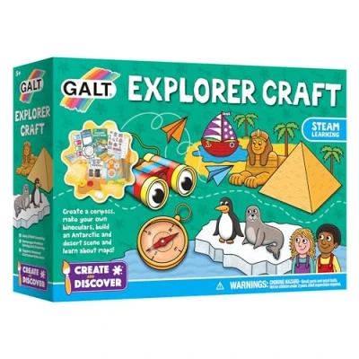 Image of Galt Toys Explorer Craft STEAM 8 Activity Arts &amp; Crafts Kit For Kids Age 5 +