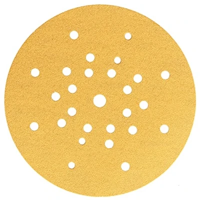 Image of Mirka Gold Universal sanding Paper Ø 225mm Grip 27 hole/grit P180 / 25/pack/For drywall sanders, wall and ceiling sanders/For plaster, filler, chipboard, wood, varnish