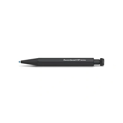 Image of Kaweco SPECIAL S Ball Pen Black I Retractable Ballpoint with Standard D1 Refills in a Tin Box Aluminium 10.5 cm
