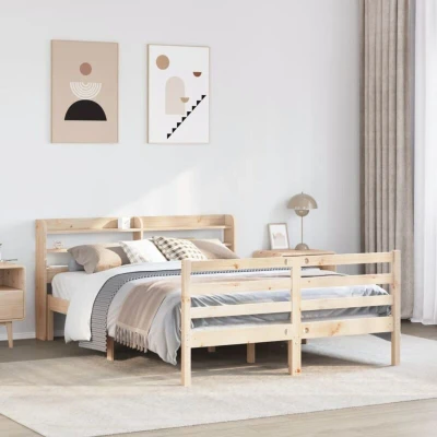 Image of Bed Frame with Headboard without Mattress 120x190 cm Small Double vidaXL