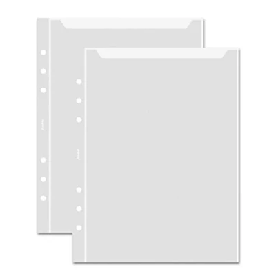 Image of Filofax A5 Twin Pack Modern White Transparent Plastic Envelopes (343612) X 2