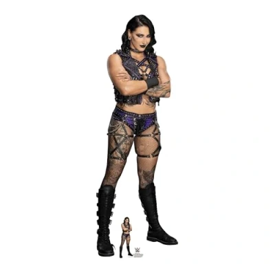 Image of Star Cutouts SC4546 Rhea Ripley Mami WWE Cardboard Cut Out Height 173cm Ideal for Theme, Parties, Birthdays, Collectors &amp; Fans, Room Decorations Events
