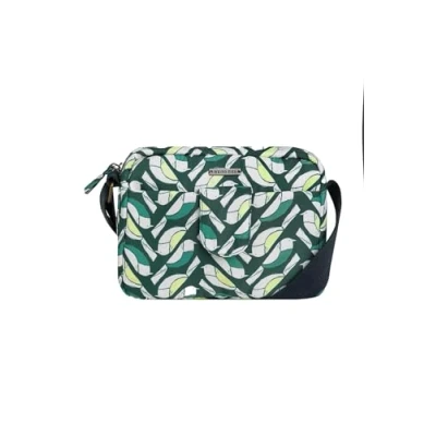 Image of Weird Fish Corrie Printed Cross Body Bag Cedar Green Size ONE