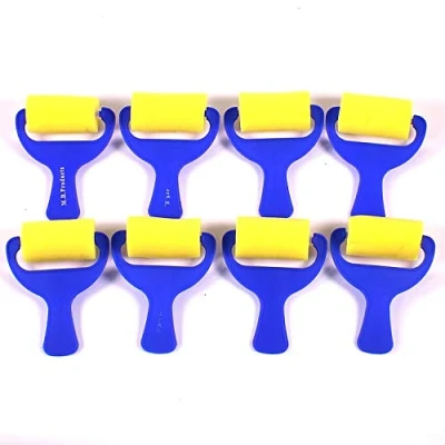 Image of Small &amp; Large Paint Sponges Rollers for Kids Art Painting Pack of 10 Foam Brush Applicators by BCreative ®