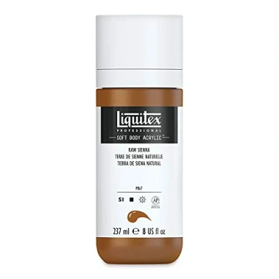 Image of Liquitex Professional Soft Body Acrylic 8 oz Bottle, Raw Sienna
