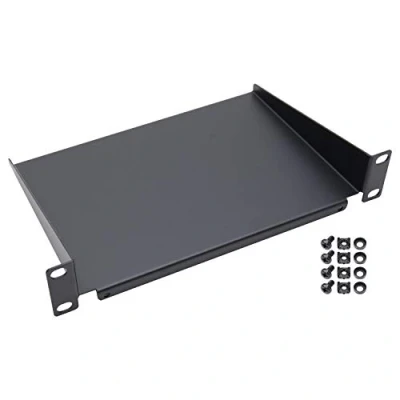 Image of HMF 63399 02 Shelf for Server Cabinet, 10 Inches, 1 U, 150 mm Depth, Black