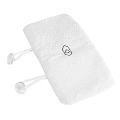 Image of Cikonielf Bathtub Spa Pillow Non Slip Bath Cushion With Suction Cups Head Neck Support White 13.78 X 7.87Inch