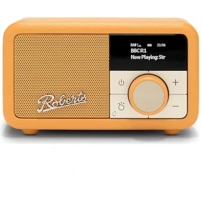 Image of PETITE2 FM/DAB/DAB+ Portable Radio, Bluetooth, Alarm, Sunshine Yellow