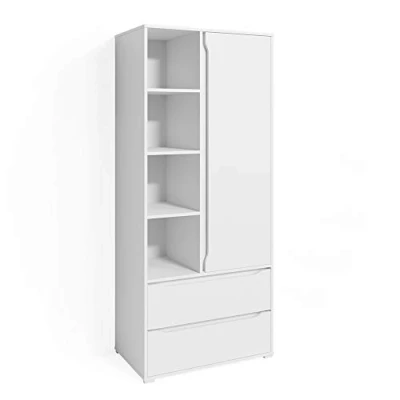 Image of Vicco Wardrobe Ruben, White, 80 x 189 cm