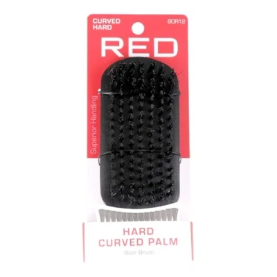 Image of Red By Kiss Professional 100% Boar Brush Superior Handling (Hard Curved Palm BOR12)