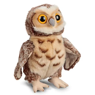 Image of Animigos World of Nature 38cm Plush Tawny Owl Soft Toy, Red, 37259