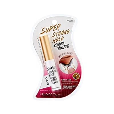 Image of Kiss I Envy Eyelash Adhesive Super Strong Hold Clear 5 Gram (2 Pack)