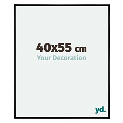 Image of yd. Your Decoration Picture Frame 40 x 55 cm Plastic with Acrylic Glass Anti Reflective Excellent Quality Matte Black Evry