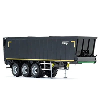 Image of WIKING 077659 Krampe SB II 30/1070 Conveyor Belt Trailer, Model, 1:32, Metal/Plastic, For Ages 14+, Multiple Features, Moving Tailgate, Telescopic Supports, Black