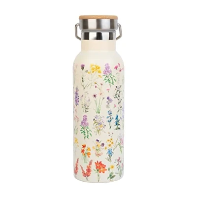 Image of Grupo Erik Botanical Wild Flowers Metal Hot&amp;Cold Bottle 500ml / 17oz Water Hot and Cold Cute Flower Gifts Modern